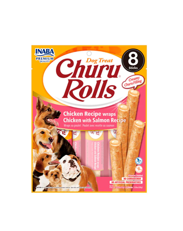 Churu Roll Perro Pollo con Salmón 8und