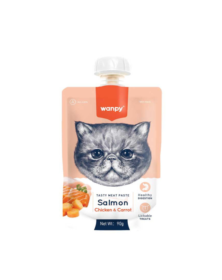 Wanpy Tasty Meat Gato Salmón 90g