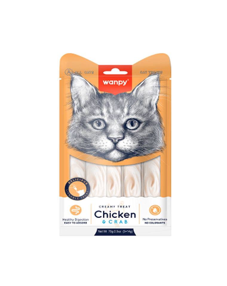 Wanpy Creamy Receta de Pollo y Cangrejo