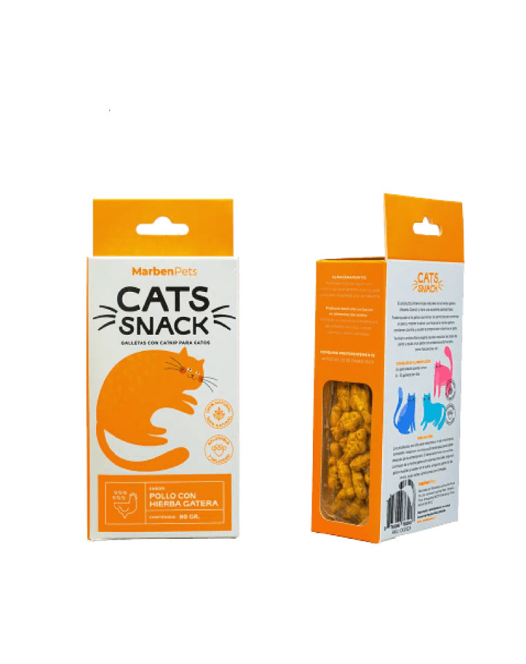 MarbenPets Snack Gato Pollo con Hierba Gatera 80g