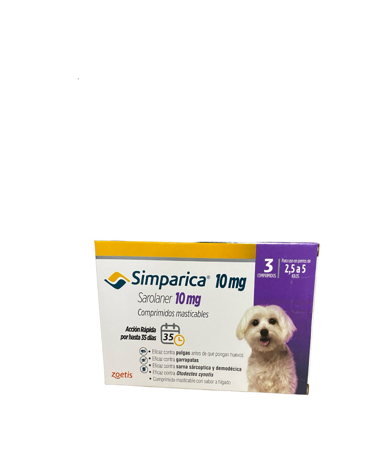 Simparica 10mg 2,5kg a 5kg 3comp