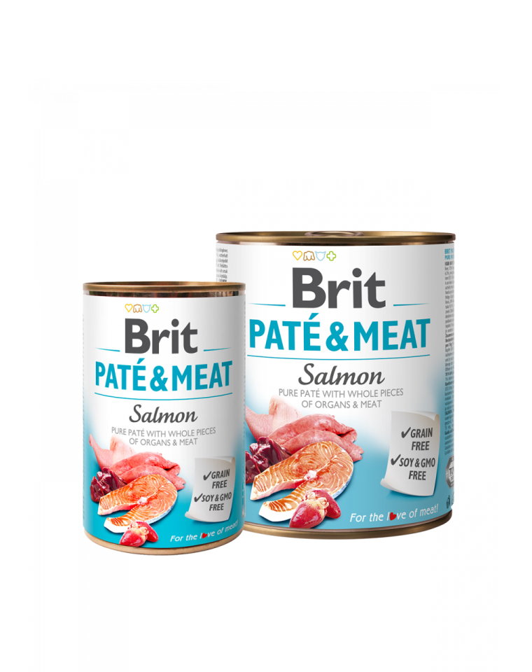 Brit Lata Paté y Carne Salmón 400g