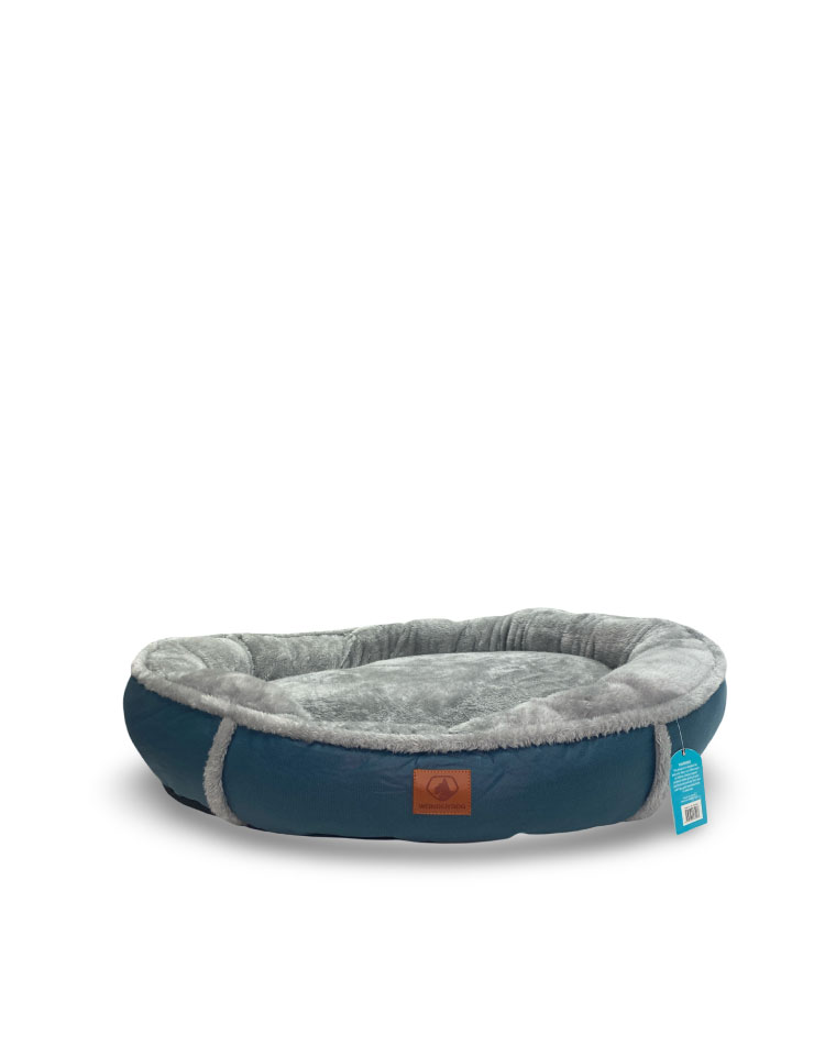 Wonder Dog Cama Redonda Acolchada Azul
