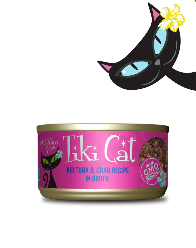 Tiki Cat Lata Gato Atún y Cangrejo 80g
