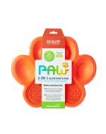 Paw 2-1 Slow Feeder & Lick Pad Naranja "Nivel Fácil"