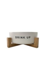 Plato Perro Cerámica con Base de Bambú 340mL