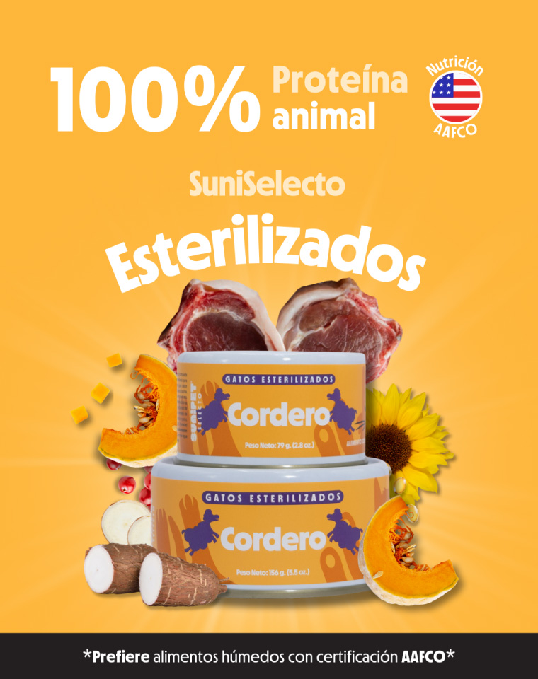 SuniSelecto Lata Esterilizados Cordero 79g