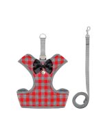 Arnés para Perro Cuadrille Plomo/Rojo