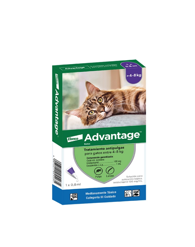 Advantage Pipeta para Gatos de 4kg a 8kg